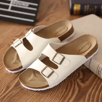 Slippers Flip Flops Summer Beach Cork Shoes Slides Girls Flats Sandals Casual Shoes - TRIPLE AAA Fashion Collection