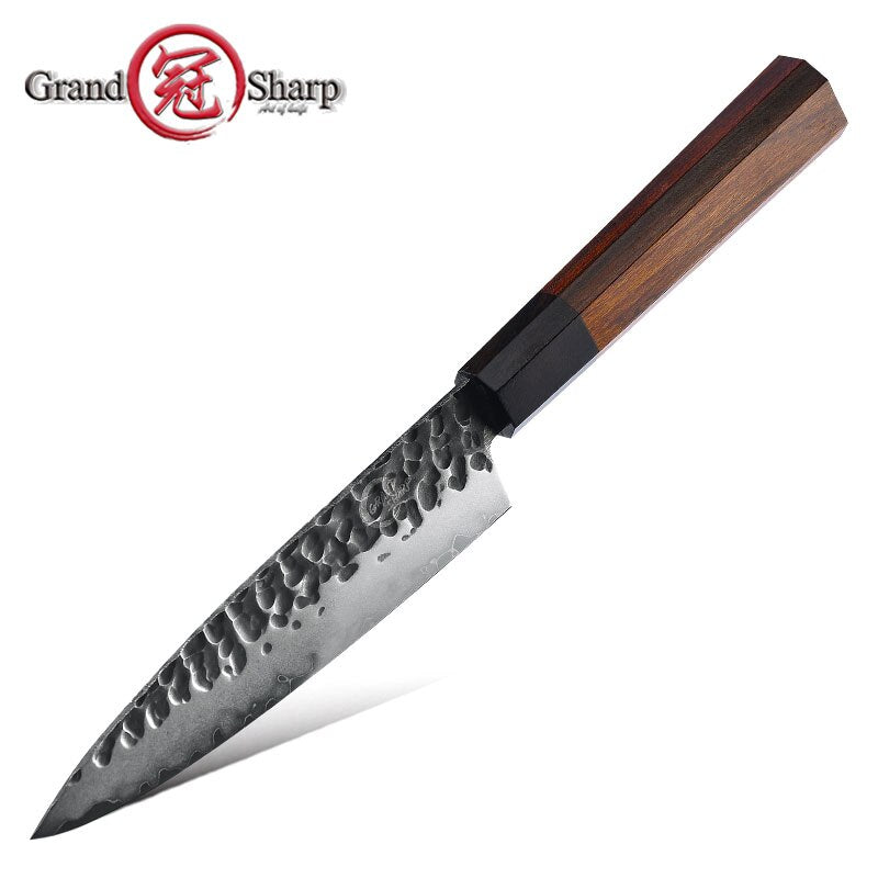 Professional Japanese Chef Knives Set 3 Layers AUS-10 Steel Meat Cleaver Salmon Fish Filleting Santoku Knife Gift GRANDSHARP