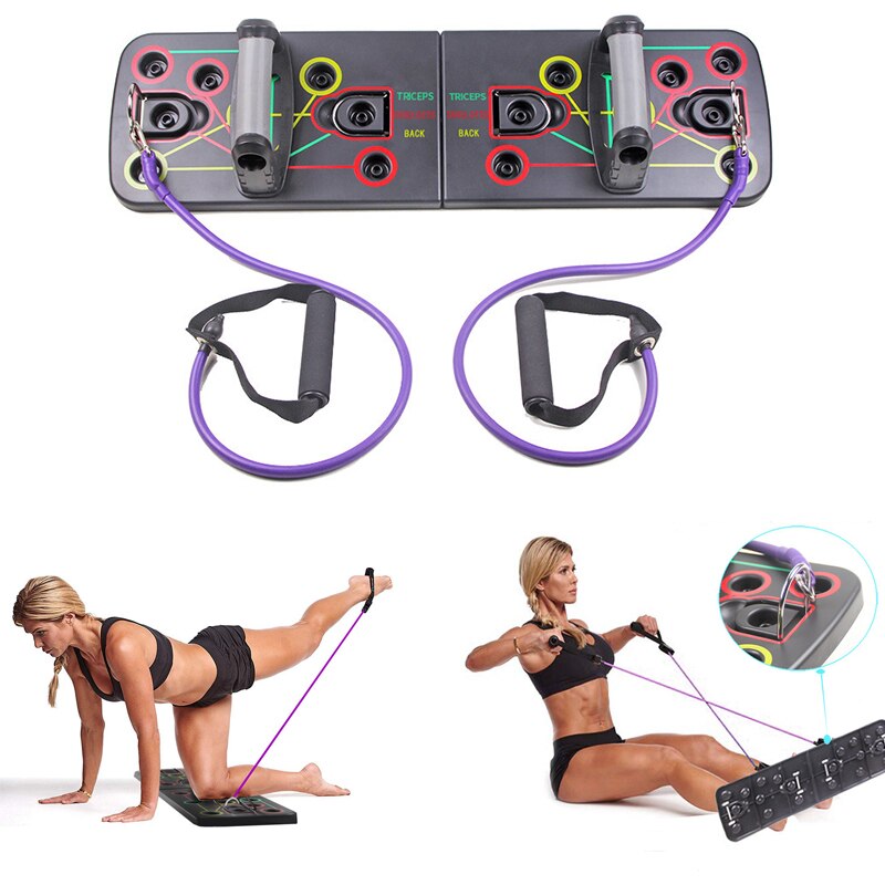 9 in 1 Push Up Board with Multifunction Body Building Fitness Exercise Tools Men Women Push-up Stands For GYM Body Training - TRIPLE AAA Fashion Collection