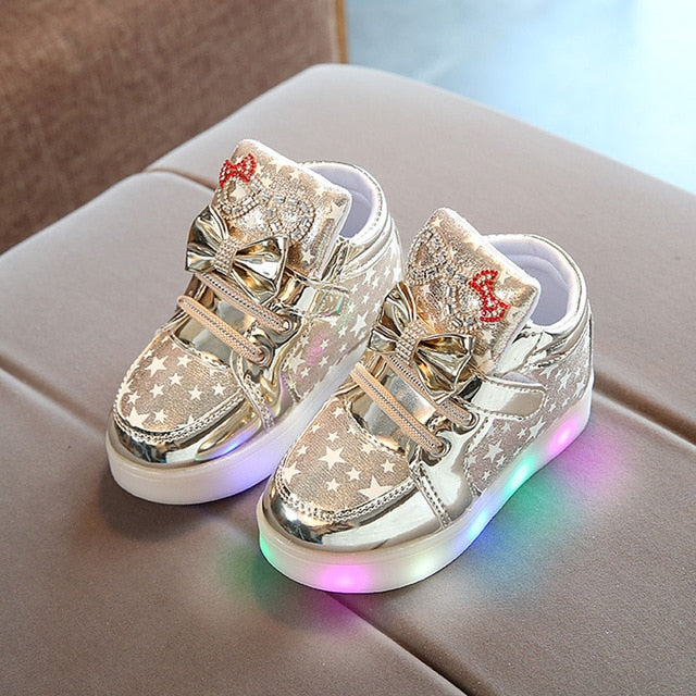 Toddler Baby Shoes Fashion Sneakers For Children Girl Boys Star Luminous Child Casual Colorful Light Shoes Sneakers 2019 - TRIPLE AAA Fashion Collection