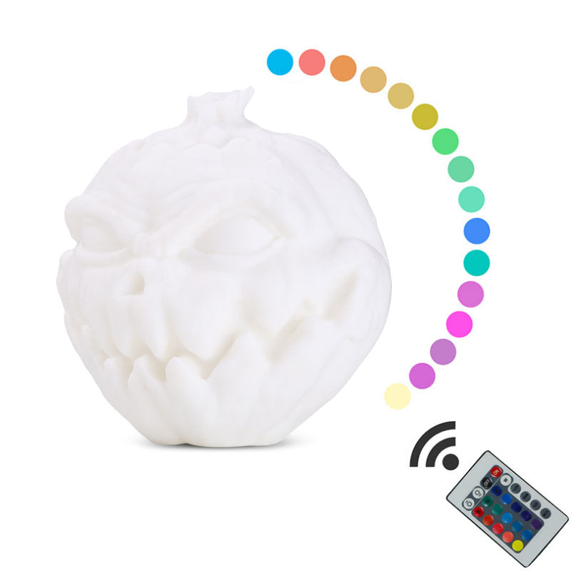 3D Printing Devil Pumpkin Face Light Pat Night Lamp For Halloween - TRIPLE AAA Fashion Collection