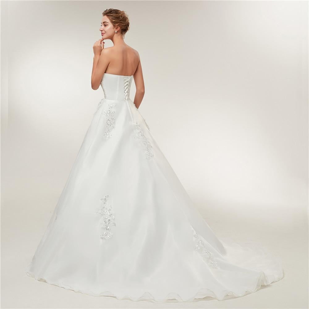 Cheap Vintage Lace Long Train Wedding Dresses 2019 Bridal Gowns Vestidos Plus Size Bridal Dress - TRIPLE AAA Fashion Collection