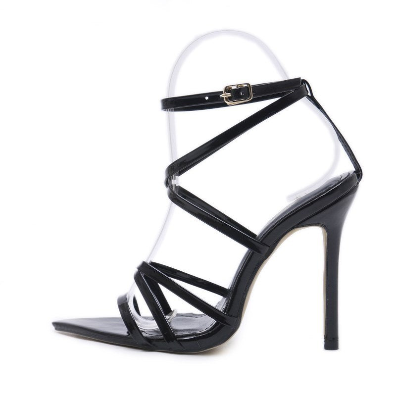 Women's Sandals Thin Belt Combination Pointed Fish Mouth Fine Super High Heels Plus Size - TRIPLE AAA Fashion Collection