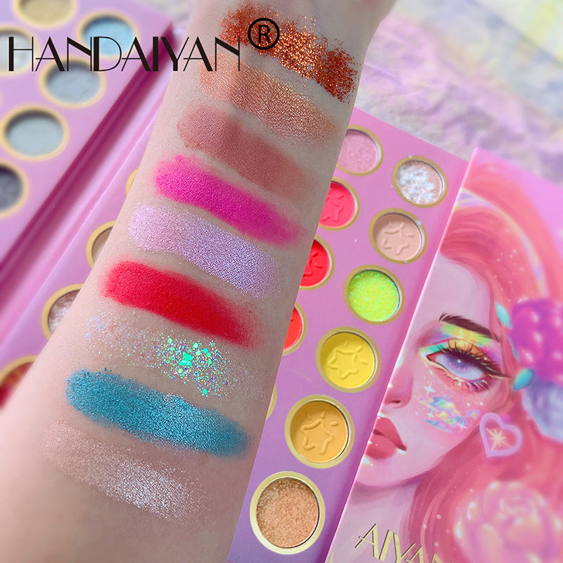 HANDAIYAN 84 Color Makeup Palette Eye Shadow + Blush + Highlight Eye Shadow Set Set Box Pearl Matte Eye Shadow