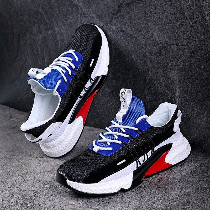 Sneakers Lightweight Comfortable Casual Shoes Zapatillas Hombre  Colorblock Canvas Shoes - TRIPLE AAA Fashion Collection