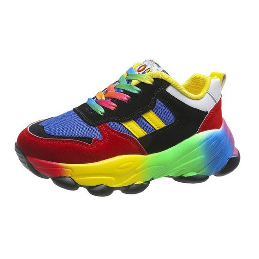 New Season Colorful Dads Shoes Hip Hop Street Sports Colored Casual Individualized Matsuke Rainbow Womens Shoes Large