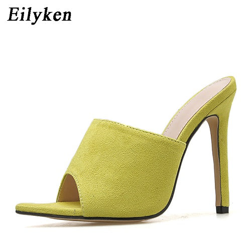 Pointed Stiletto High Heel 12.5CM Slippers Sandals Rubber Sole Woman Shoes - TRIPLE AAA Fashion Collection