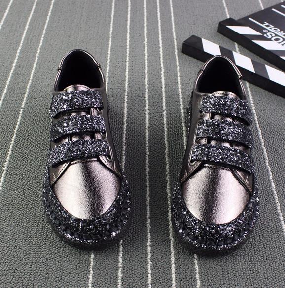 Sneakers Women Flats red Black Silver Shoes Rhinestone Bling Casual Shoes Korean Luxury Creepers Superstar Shoes - TRIPLE AAA Fashion Collection