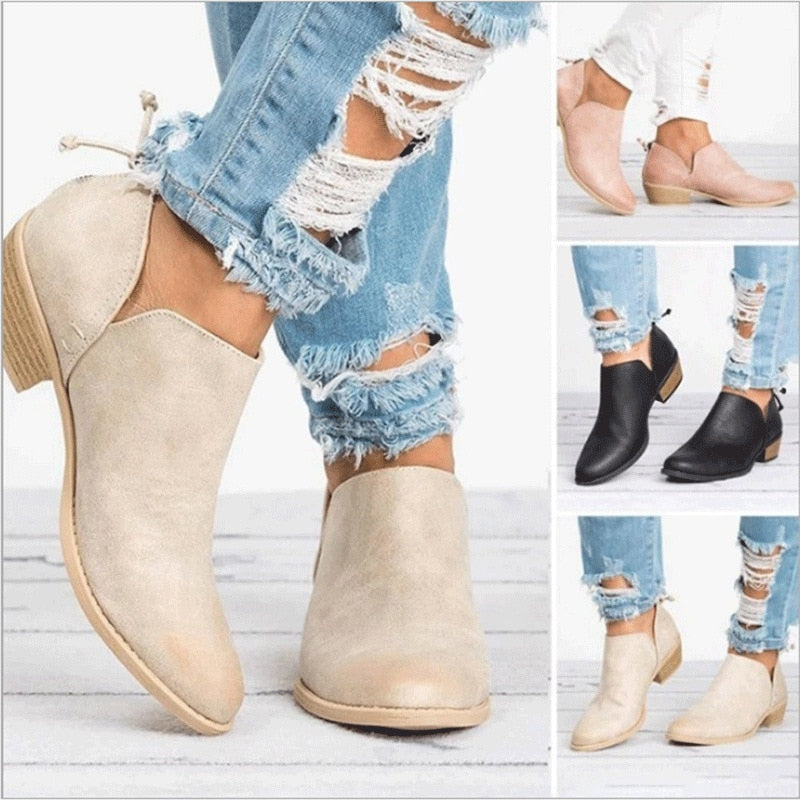 Women Winter Boots Slip On Women Causal Ankle Boots Platform Shoes - TRIPLE AAA Fashion Collection