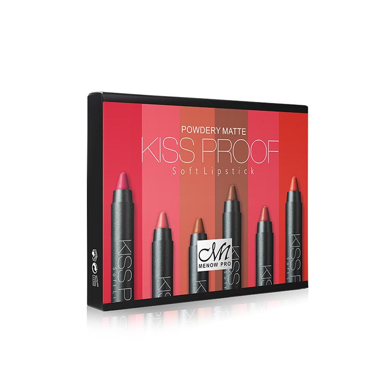 MENOW Brand Make up set 6 kiss proof Lipstick & Pencil sharpener & remover Cosmetic K906 - TRIPLE AAA Fashion Collection