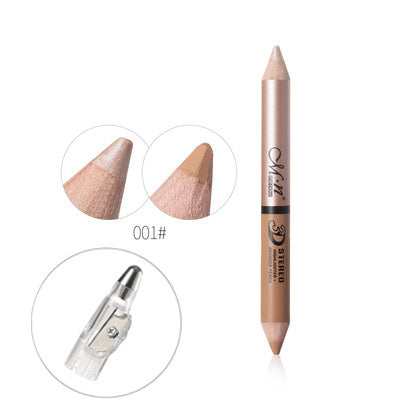 Meinuo New One-Stroke Dual-Use Double-Headed Shading Pen High-Gloss Pen Wood Can Be Sharpened