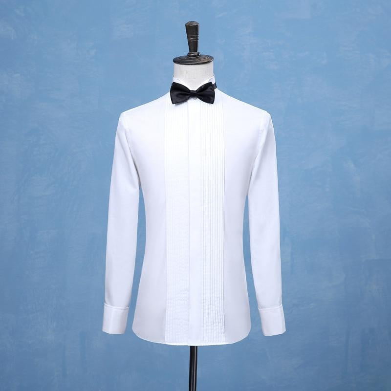 Groom Tuxedos Shirts Best Man Groomsmen White Black or Red Men Wedding Shirts Formal Occasion Men Shirts - TRIPLE AAA Fashion Collection