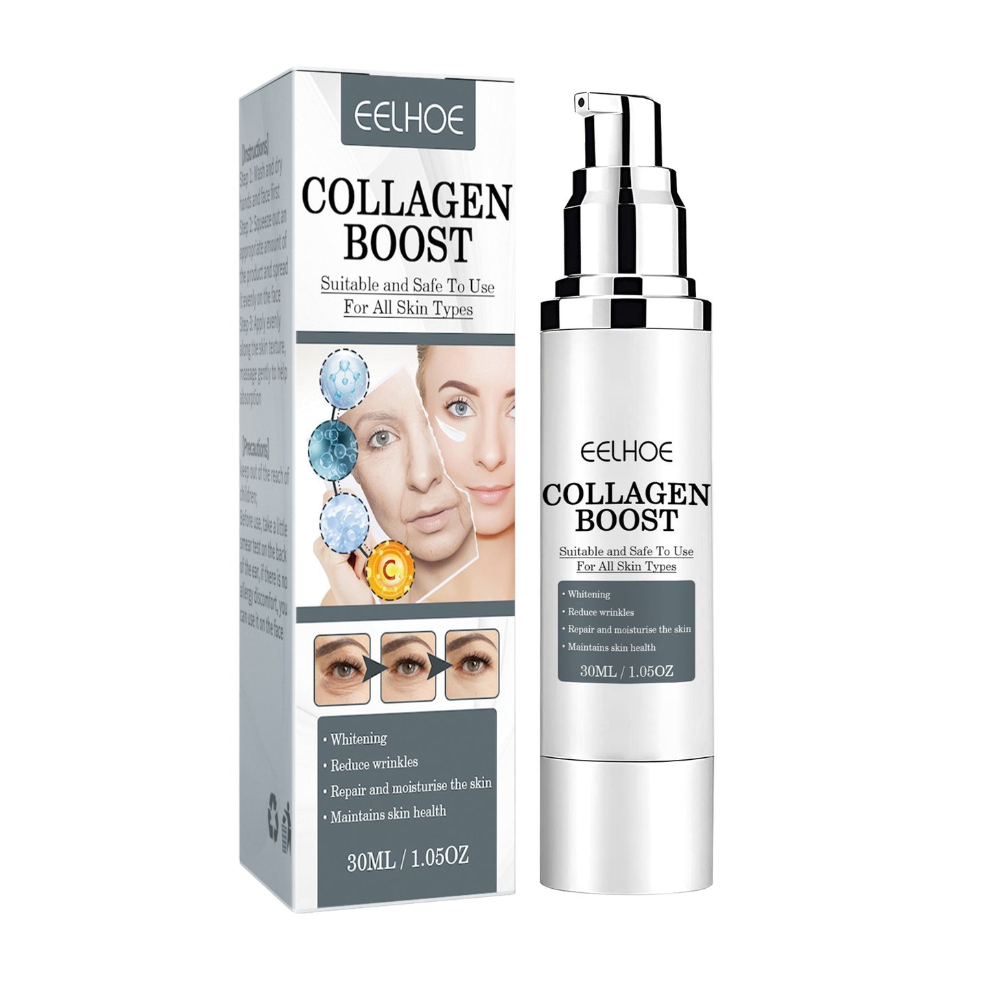 EELHOE Collagen Anti Wrinkle Cream Collagen Is Reconstituted Against Aging To Weaken Fine Lines Moisturize And Tighten Skin