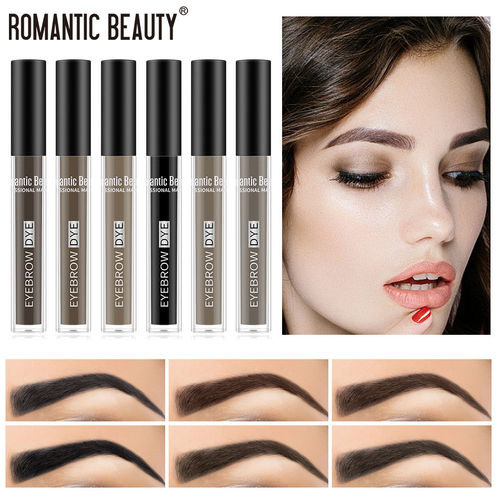 Romantic Beauty Two-Headed Brow Brush For Long-Lasting Styling Waterproof Perspiration-Proof Brow Dye