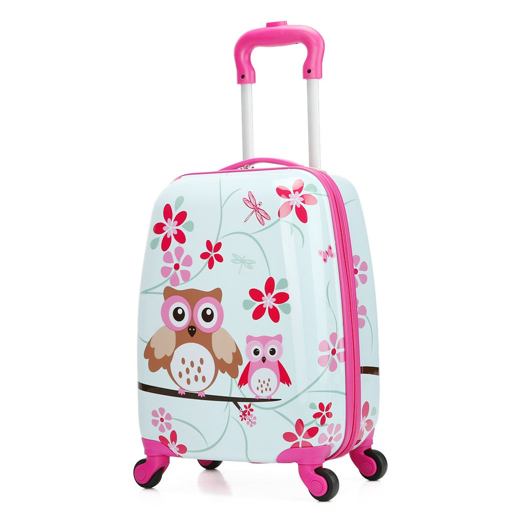 Letrend Cartoon Cute Animal Kids Rolling Luggage Set Spinner Children Suitcases - TRIPLE AAA Fashion Collection