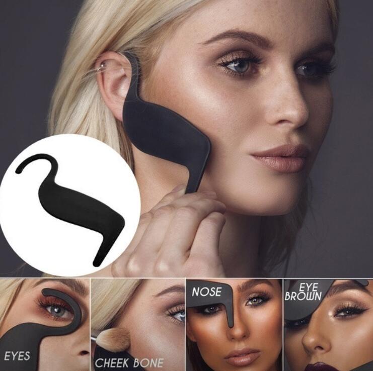 Magic Makeup Contourer Template Tool Eye Liner Card Cheek Eyes Nose Models Face Shaper Bronzer Concealer Contour Makeup Tools - TRIPLE AAA Fashion Collection