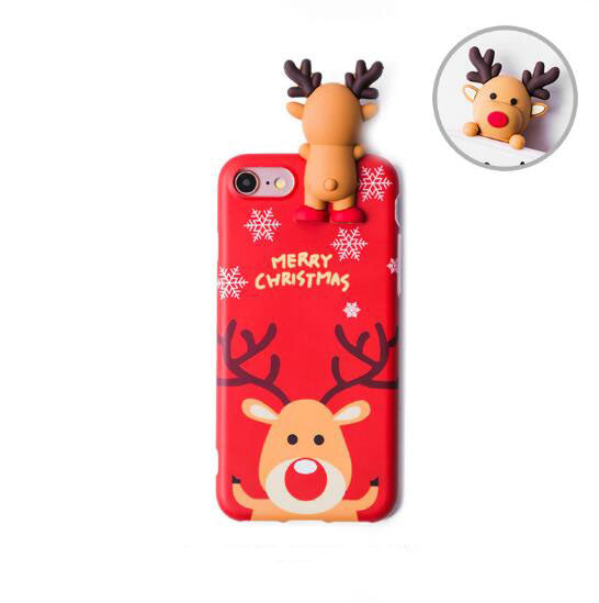 Christmas Cartoon Deer Case For iPhone XR 11 Pro XS Max X 5 5S Silicone Matte Cover For iphone 7 8 6 S 6S Plus 7Plus Case Bear - TRIPLE AAA Fashion Collection
