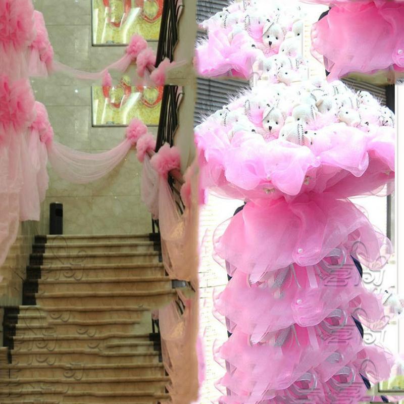 10m/lot 48cm Yarn Crystal Tulle Organza Sheer Gauze Element Baby Girls Birthday Party DIY Dress Wedding Decorative Supplies