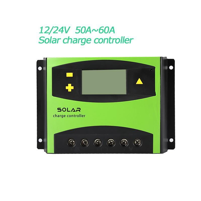 12V 24V 60A 50A 40A 30A  Solar Controller with LCD Function Dual USB 5VDC Output Solar Panel Battery Charge Regulator - TRIPLE AAA Fashion Collection