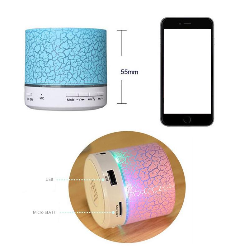 A9 LED Bluetooth Speaker Mini Speakers Hands Free Portable Wireless Speaker With TF Card Mic USB Audio Music Player - TRIPLE AAA Fashion Collection