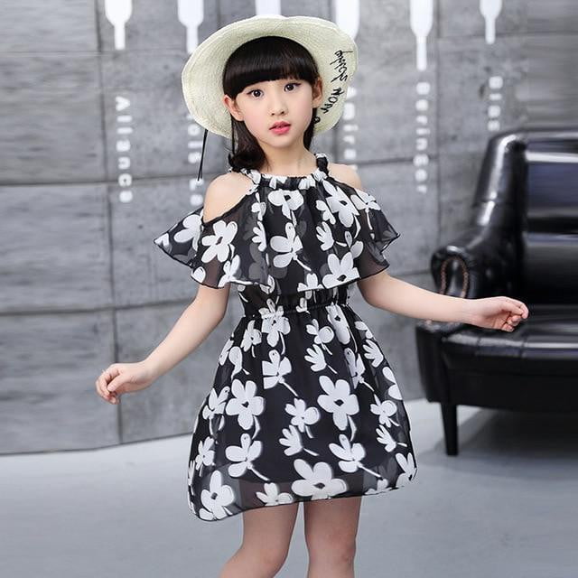 Girls Dress Bohemia Style Dresses Girls Sleeveless Floral Dress For Adolescents 8 10 12 Big Kids Girls Clothes - TRIPLE AAA Fashion Collection