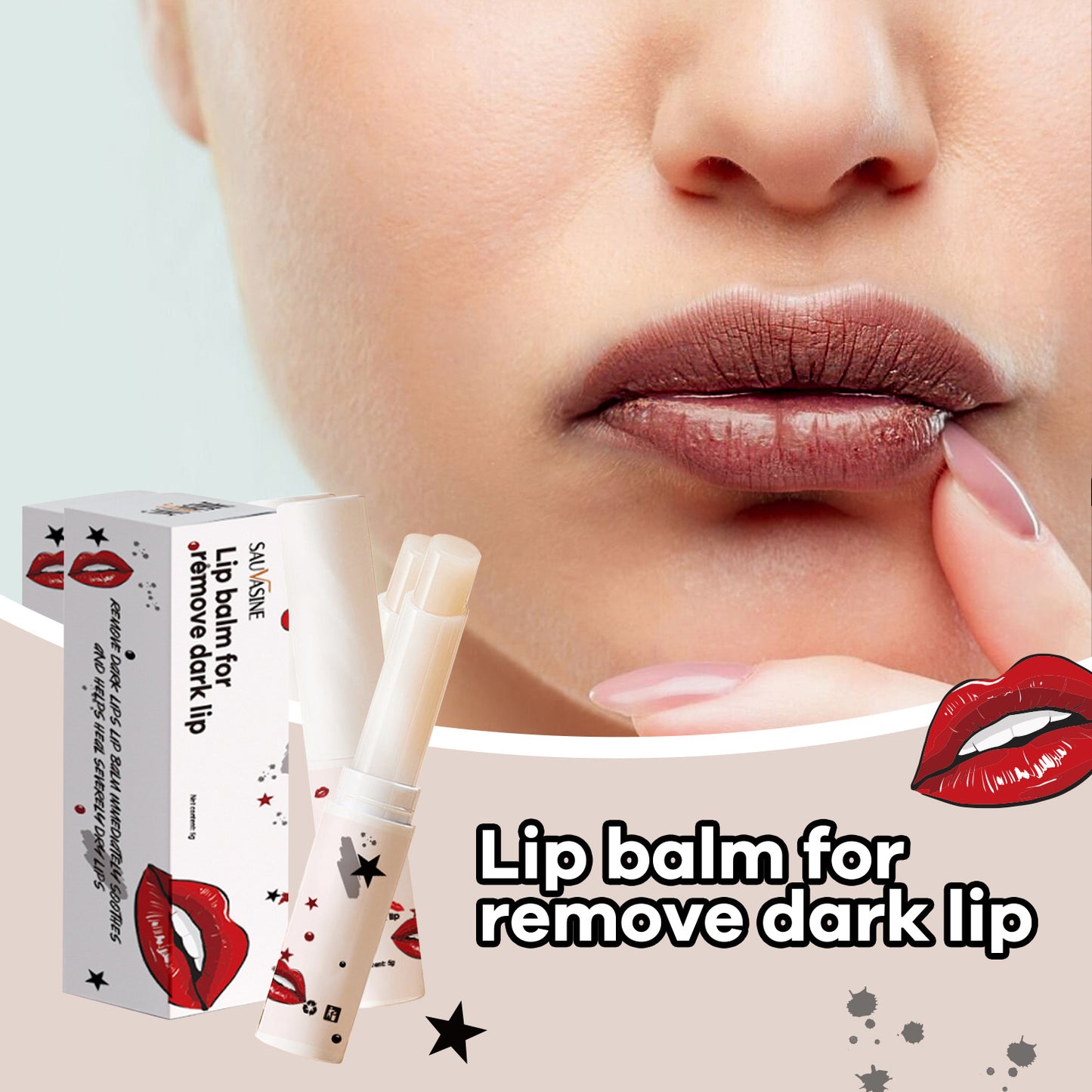 SAUVASINE Lip Care Moisturizing Soothing Repair Colourless Lipstick