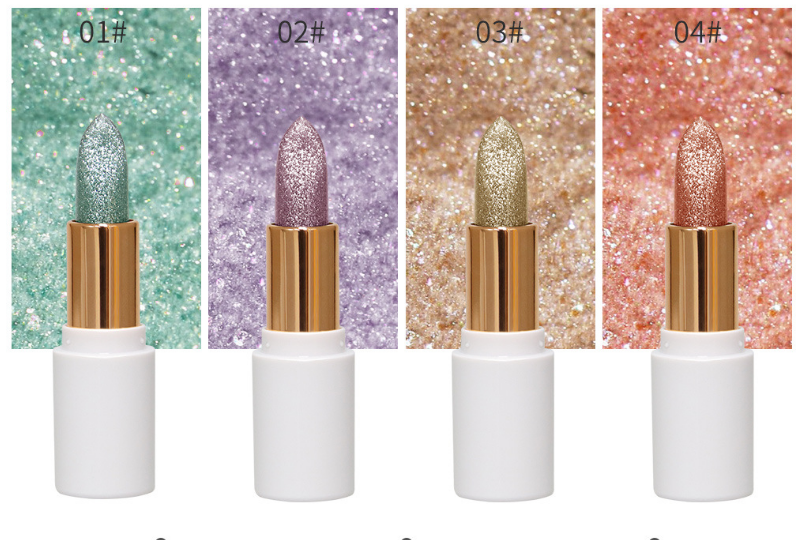 NICEFACE Charming Color-Changing Lipstick Bling Bling Slightly Flashing Warm Moisturizing Lipstick Waterproof And Not Easy To Fade