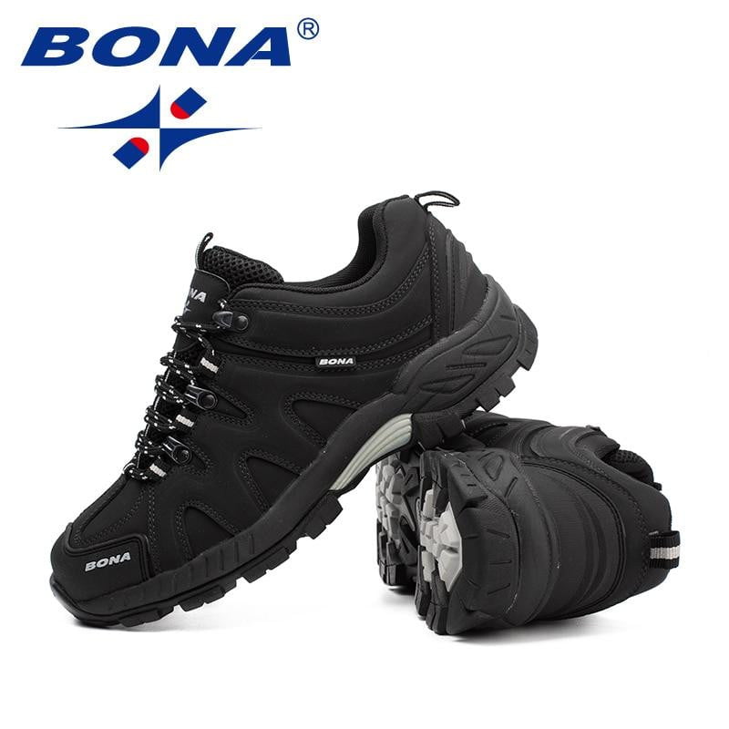BONA Classics Style Men Hiking Shoes Lace Up Men Sport Shoes Outdoor Jogging Trekking Sneakers - TRIPLE AAA Fashion Collection