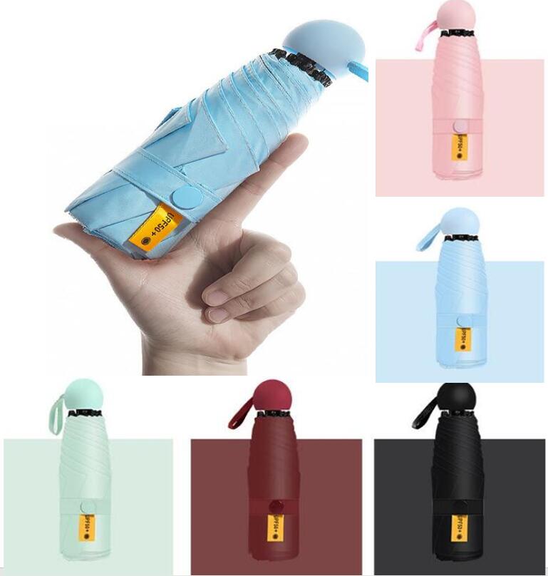 Small UV Protect Umbrella Mini Pocket 5 Folding Sun Rain Umbrella Waterproof Portable Travel Men Women Umbrella
