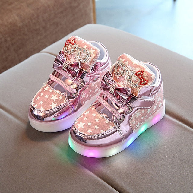 Toddler Baby Shoes Fashion Sneakers For Children Girl Boys Star Luminous Child Casual Colorful Light Shoes Sneakers 2019 - TRIPLE AAA Fashion Collection