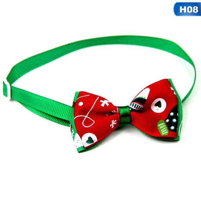 Christmas Holiday Pet Cat Dog Collar Bow Tie Adjustable Neck Strap Cat Dog Grooming Accessories Pet Product Supplies Christmas - TRIPLE AAA Fashion Collection