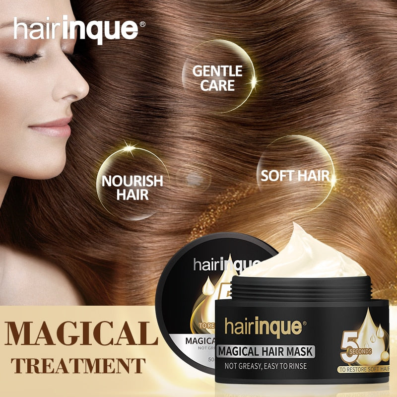 HAIRINQUE 50ml Magical treatment hair mask moisturizing nourishing 5seconds Repair hair damage restore soft hair care mask - TRIPLE AAA Fashion Collection