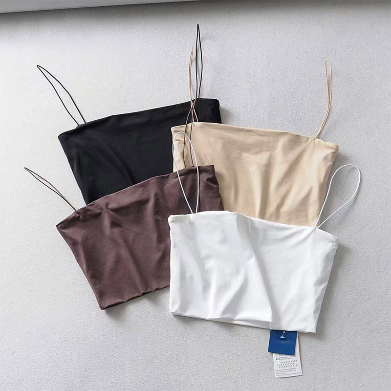 Camisole Slim Type Milk Silk Solid Color Tube Top Quality Camisole