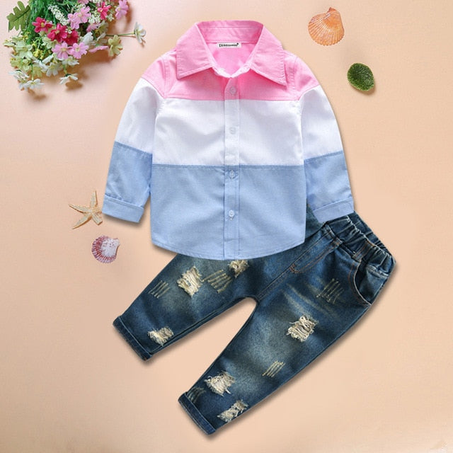 Toddler Boy Clothes Summer Children Clothing Boys Sets Costume For Kids Clothes Sets T-shirt+Jeans Sport Suits 2 3 4 5 6 7 Years - TRIPLE AAA Fashion Collection
