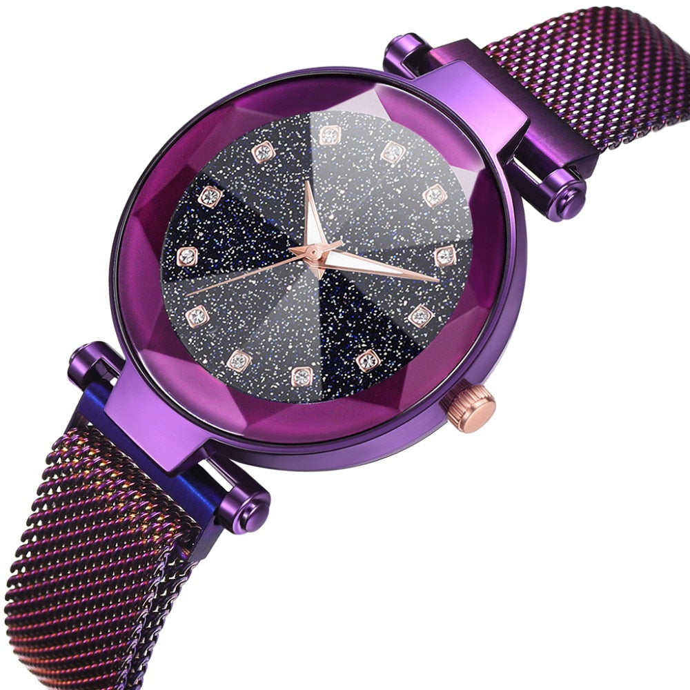 Ladies Magnetic Starry Sky Clock Luxury Women Watches Fashion Diamond Female Quartz Wristwatches Relogio Feminino Zegarek Damski - TRIPLE AAA Fashion Collection