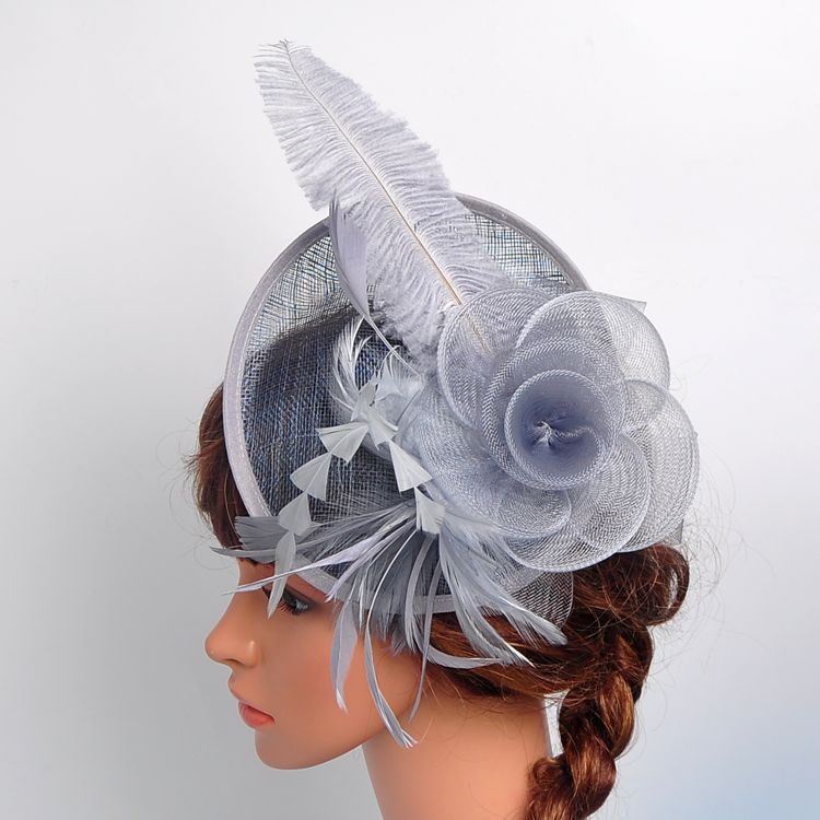 Women's Hat  Spring/Summer Hemp Yarn Ostrich Hair Western Banquet Hat