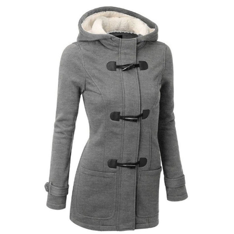 Long Sleeve Velvet Winter Jacket Women Fall 2018 Hooded Buttons Plus Size 5xl Warm Coat Woman Casual Parkas Veste Femme - TRIPLE AAA Fashion Collection
