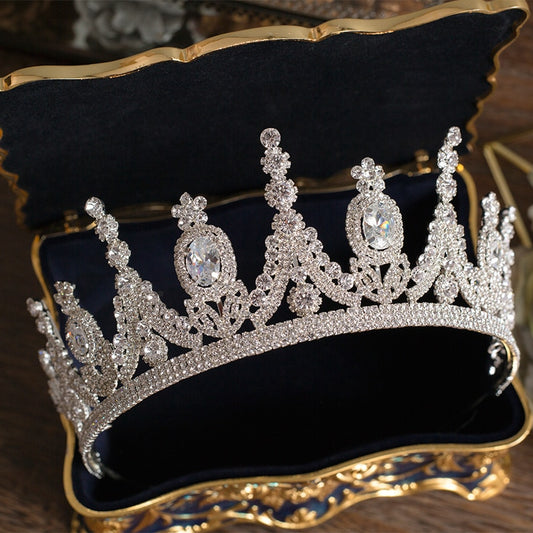 Luxury Tiaras And Crowns AAA CZ Zirconia Princess Pageant Engagement Wedding Hair Accessories Bridal Jewelry - TRIPLE AAA Fashion Collection