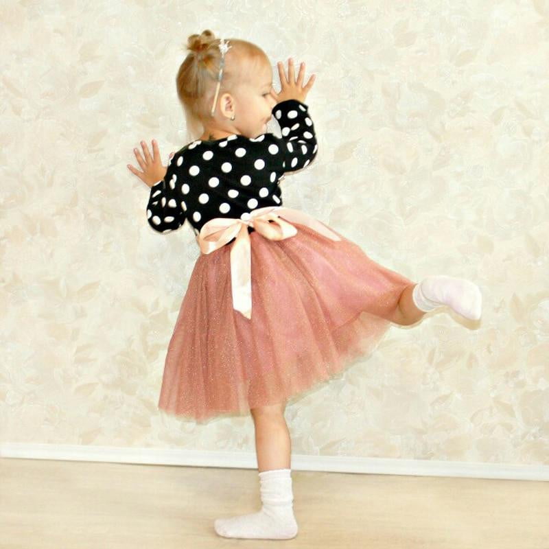 Dot Long Sleeve Dress For Girls Clothing Child Costume Baby Girl Clothing Teenager School Daily Wear Sashes Kids Casual Clothes - TRIPLE AAA Fashion Collection