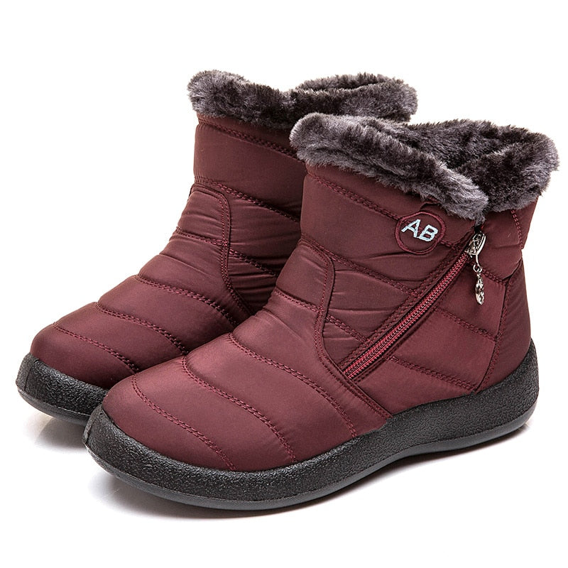 Women Boots 2020 Fashion Waterproof Snow Boots For Winter Shoes Women Casual Lightweight Ankle Botas Mujer Warm Winter Boots - TRIPLE AAA Fashion Collection