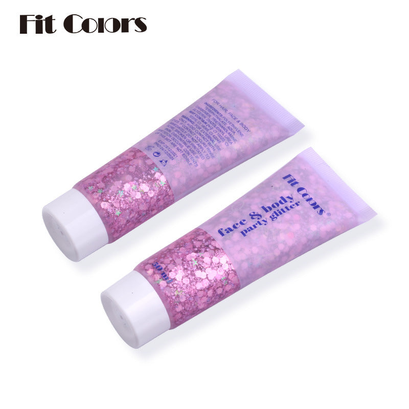 Fit Colors Sequin Gel Mermaid Scale Face Body Lip Sequin Eye Shadow Bright Polarized Stage Makeup