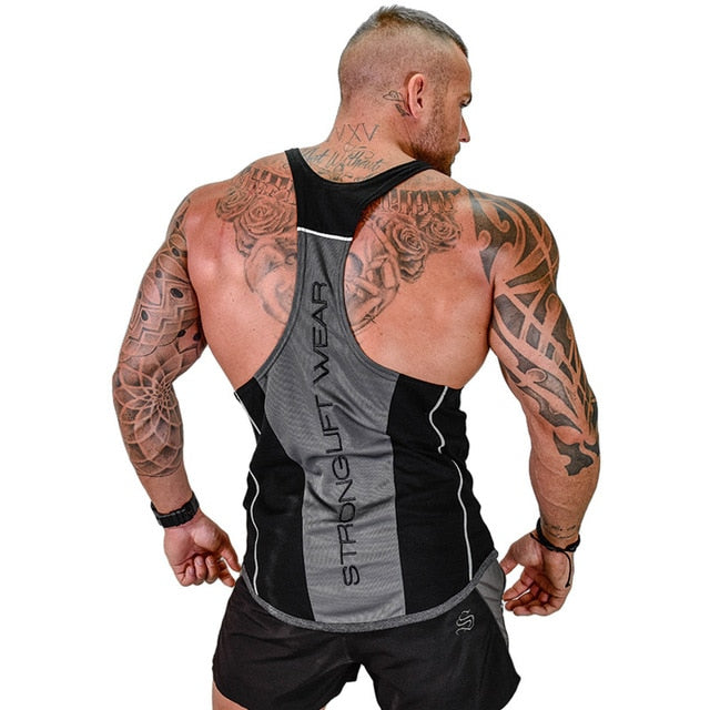 Mens Bodybuilding Tank top Gyms Fitness Sleeveless Shirt New Male Cotton clothing Fashion Singlet Vest Undershirt