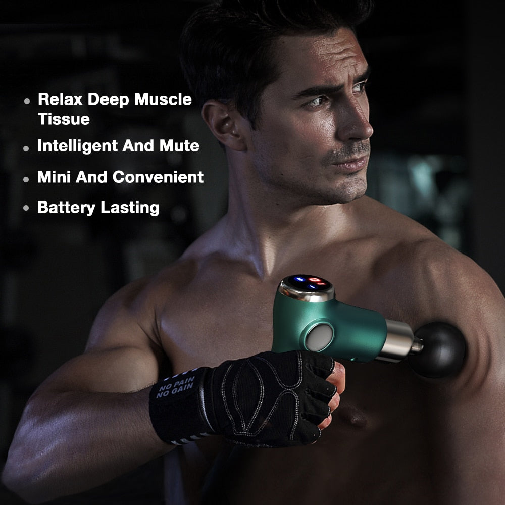 Muscle Massage Gun Mini Pocket 32 Speed vibration Electric Back neck Massager Gun For Body Deep Relief Pain Slimming Fascial gun - TRIPLE AAA Fashion Collection