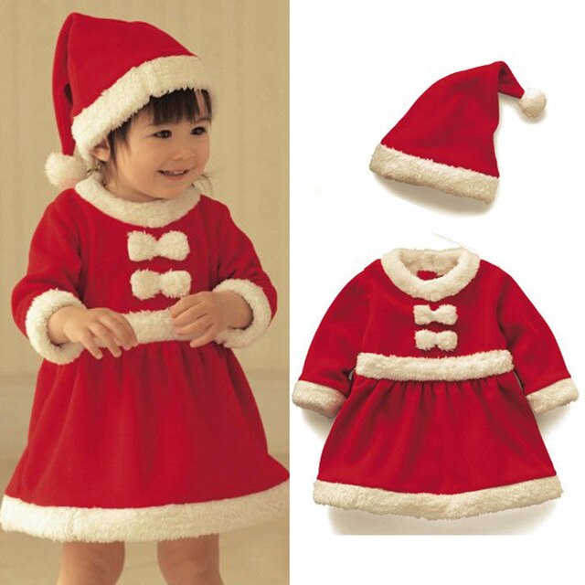 Children Christmas Clothing Set 12M-3Y Baby Boys Girls Christmas Suit and Dress Santa Claus Costumes Newborn Enfant Clothes