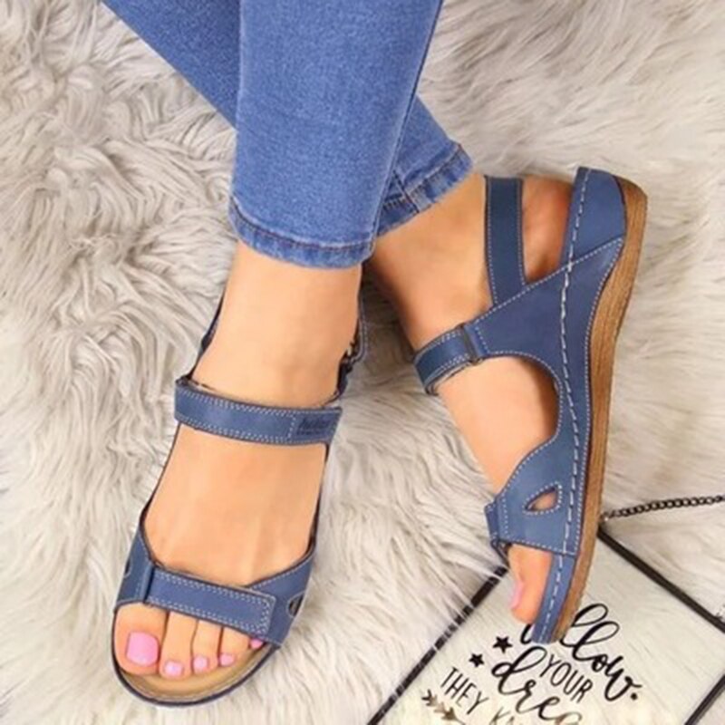 Women Sandals Soft Three Color Stitching Ladies Sandals Comfortable Flat Sandals Open Toe  Beach Shoes - TRIPLE AAA Fashion Collection