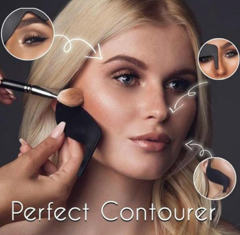 Magic Makeup Contourer Template Tool Eye Liner Card Cheek Eyes Nose Models Face Shaper Bronzer Concealer Contour Makeup Tools - TRIPLE AAA Fashion Collection