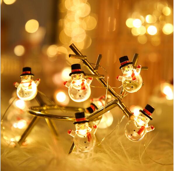 Snowman Christmas Tree LED Garland String Lights Snowflakes String Fairy Lights Hanging Ornaments - TRIPLE AAA Fashion Collection