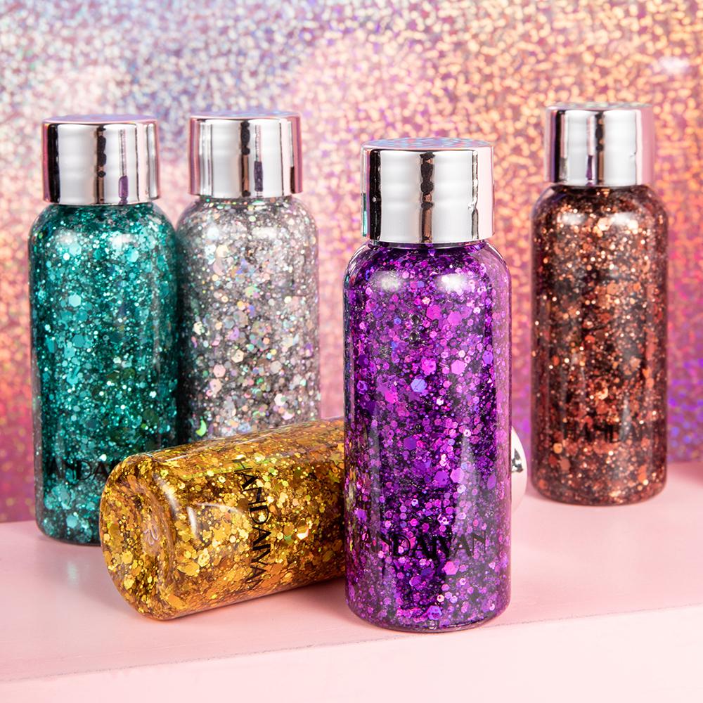 9 Colors Hot Festival Cosmetics Face Body Glitter Cream Sequins Shining Liquid Shimmer Glitter Body Makeup Fashion Party Make Up - TRIPLE AAA Fashion Collection