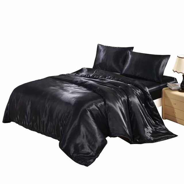 Duvet Cover Zipper Quilt Cover Solid Color Black Advanced 1 Piece Home Hotel Bed Soft Qualified Comfortable - TRIPLE AAA Fashion Collection