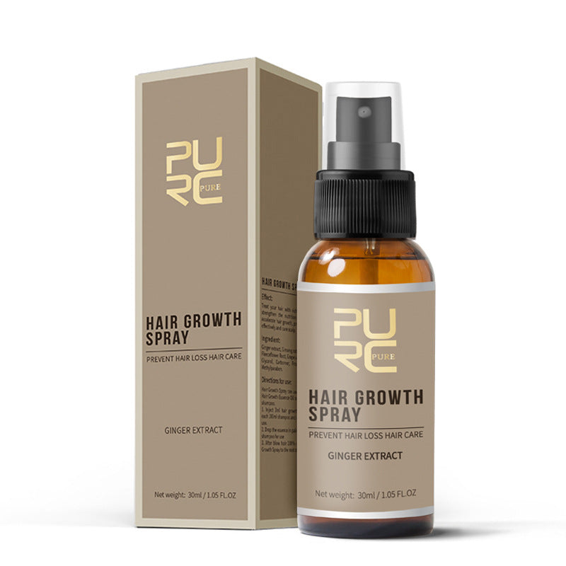 Purc 30ml Hair Growth Spray Natural Ginger Essence Spray Effective Extract Anti Hair Loss Nourish Root Hair Care Treatment - TRIPLE AAA Fashion Collection